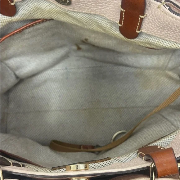 Dooney & Bourke Cream and Tan Satchel - Picture 4 of 6